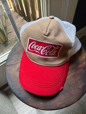 Coca-Cola Vintage Distressed Style Two-Tone Mesh Trucker Hat